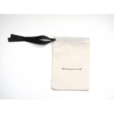 Menstrual Cup Bag - Black Ribbon