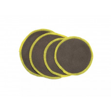 Set of 4 Charcoal Facial Cleansing Pads - Yellow Edging