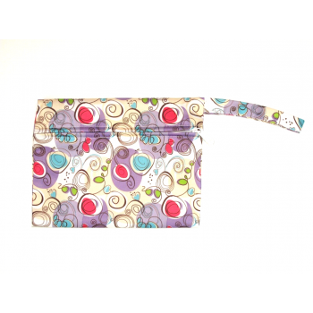 Small Wet Bag in Purple Swirls Design - Cloth Mama