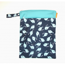Large Wet Bag in Whales Design