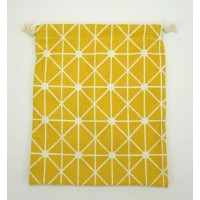 Linen Drawstring Bag - Mustard