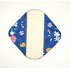 Bamboo Panty Liner / Light Flow Sanitary Pad - Blue Flowers - Cloth Mama