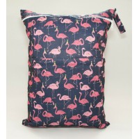 Large Wet Bag - Flamingos