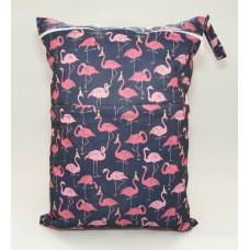 Large Wet Bag - Flamingos