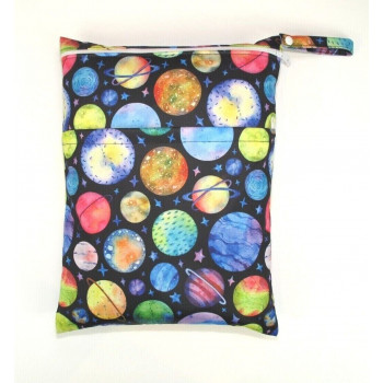 Large Wet Bag - Neon Space - Cloth Mama